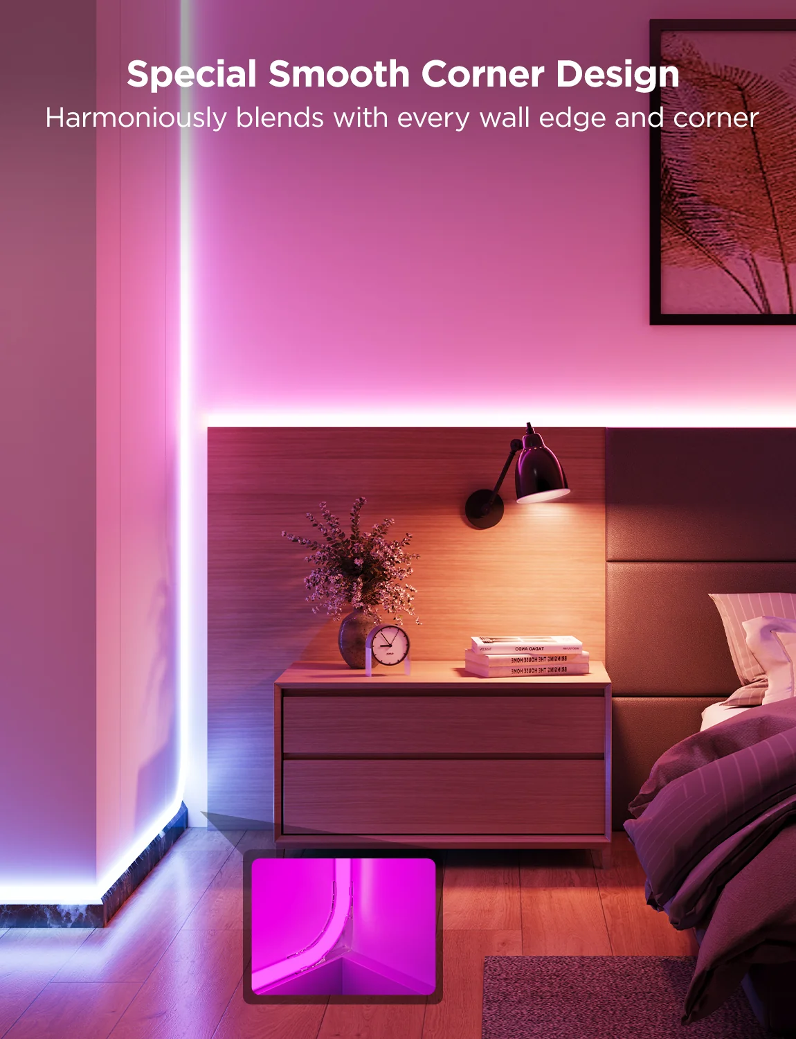 Refurbished Govee Neon Rope Light for Wall Lining - Image 4