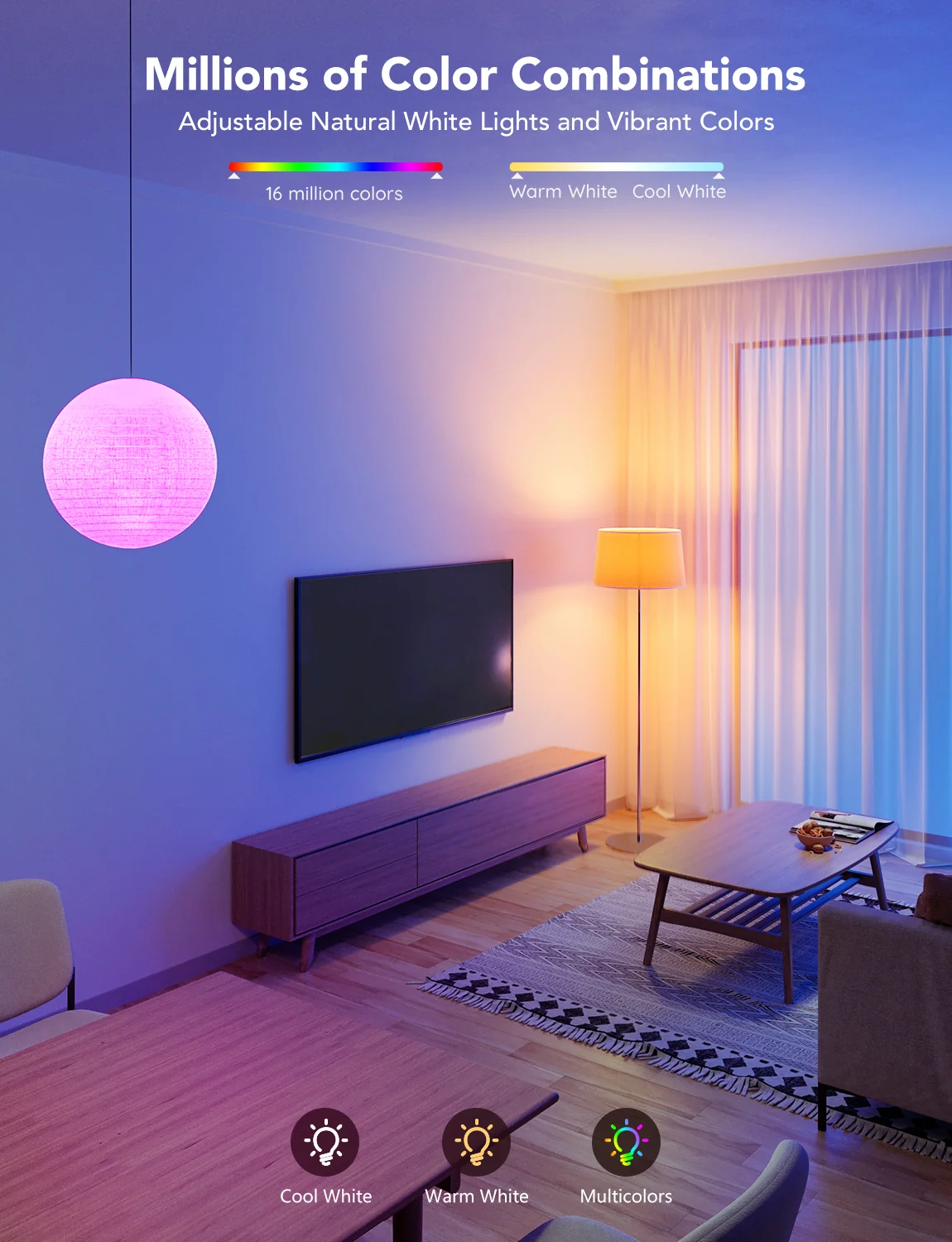 CA-GOVEE Govee Smart RGBWW Light Bulbs 1200 Lumens - Image 7