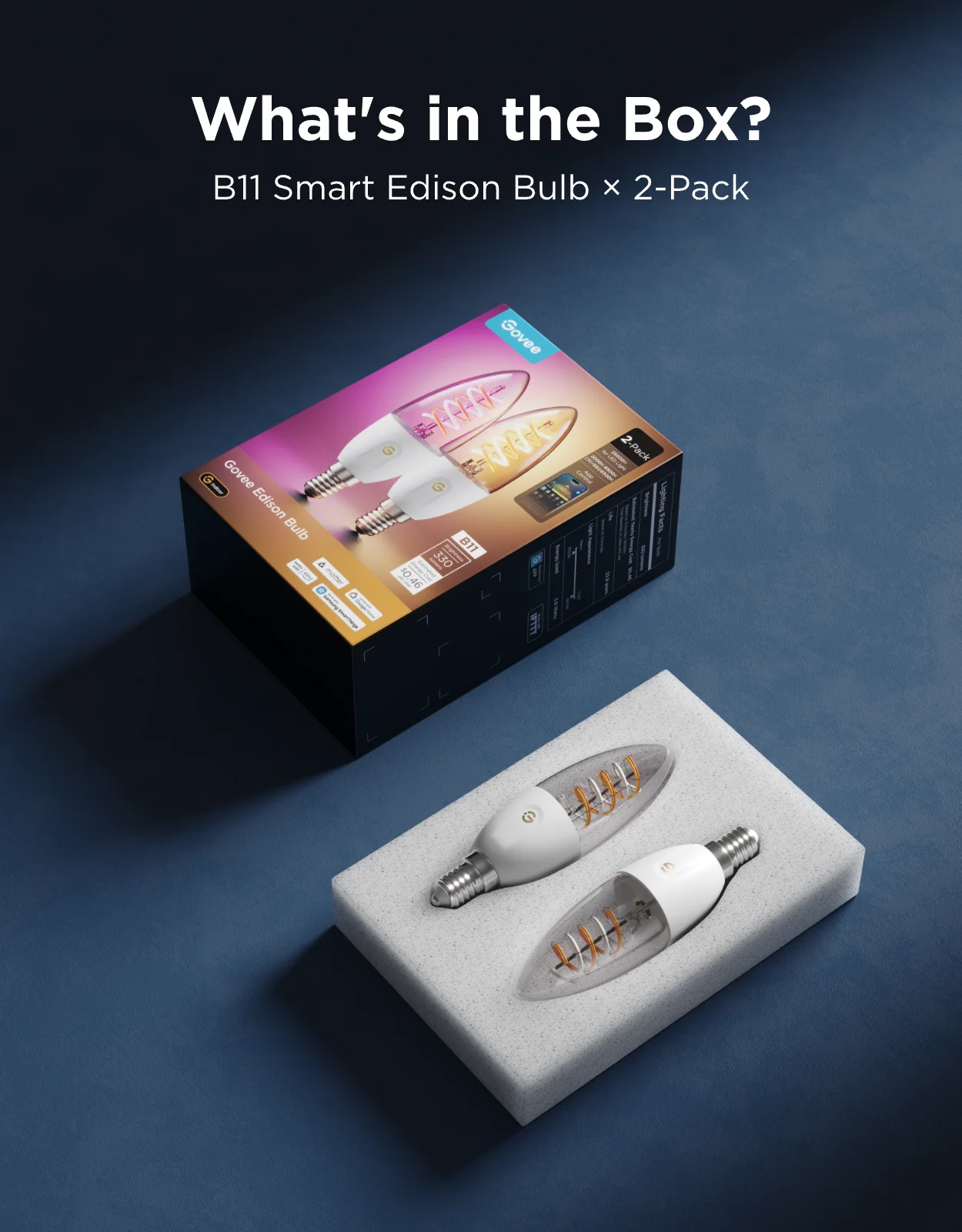 CA-GOVEE Govee E12 Smart Edison Candle Light Bulb 330lm - Image 9