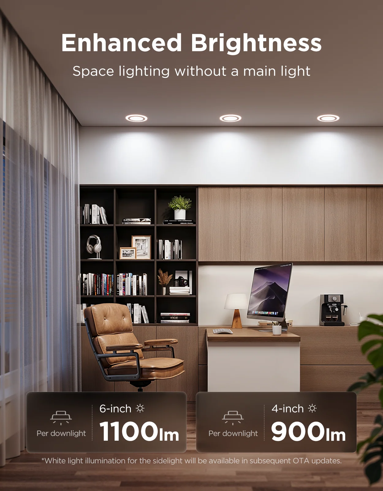 Refurbished Govee 4 Inch Smart Recessed Lights Pro with Night Light - Image 5