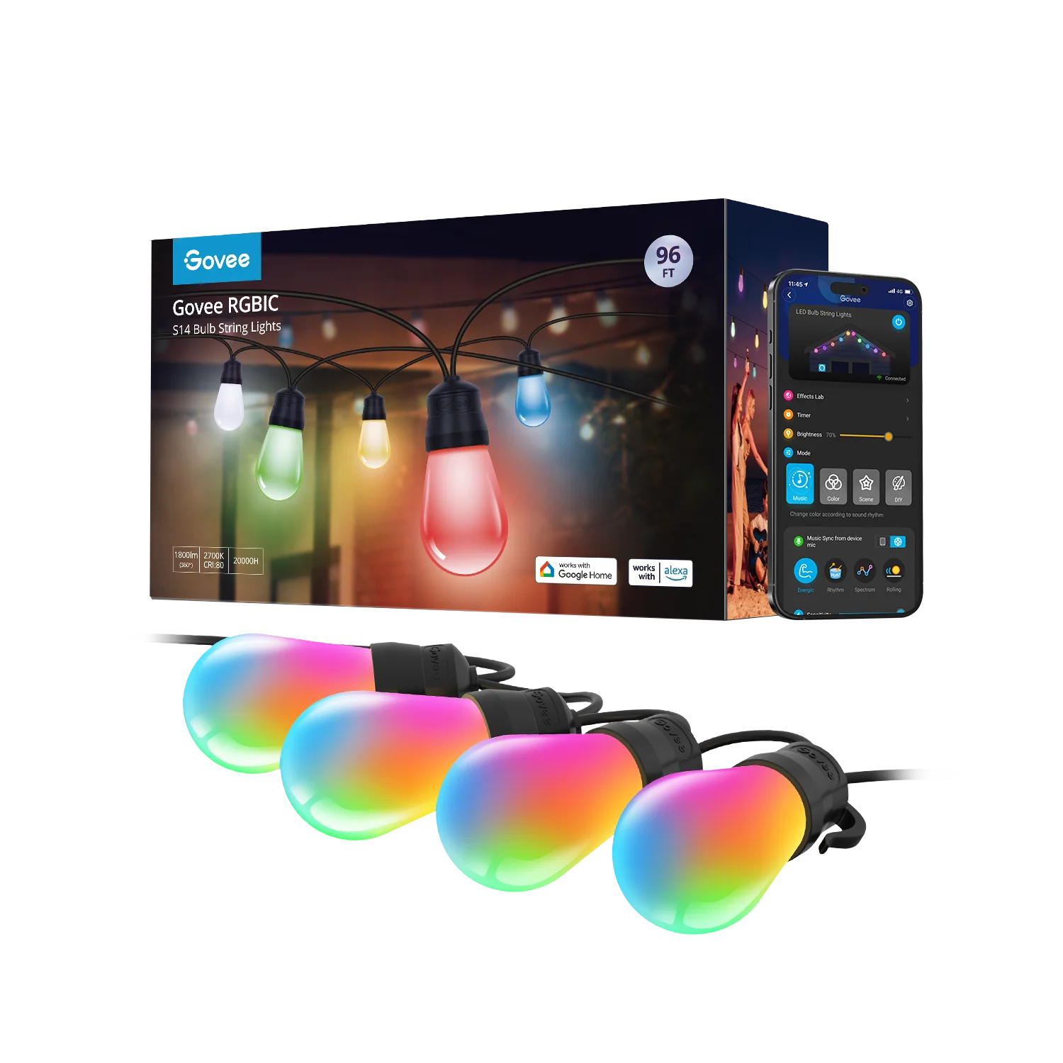 Refurbished Govee Outdoor String Lights