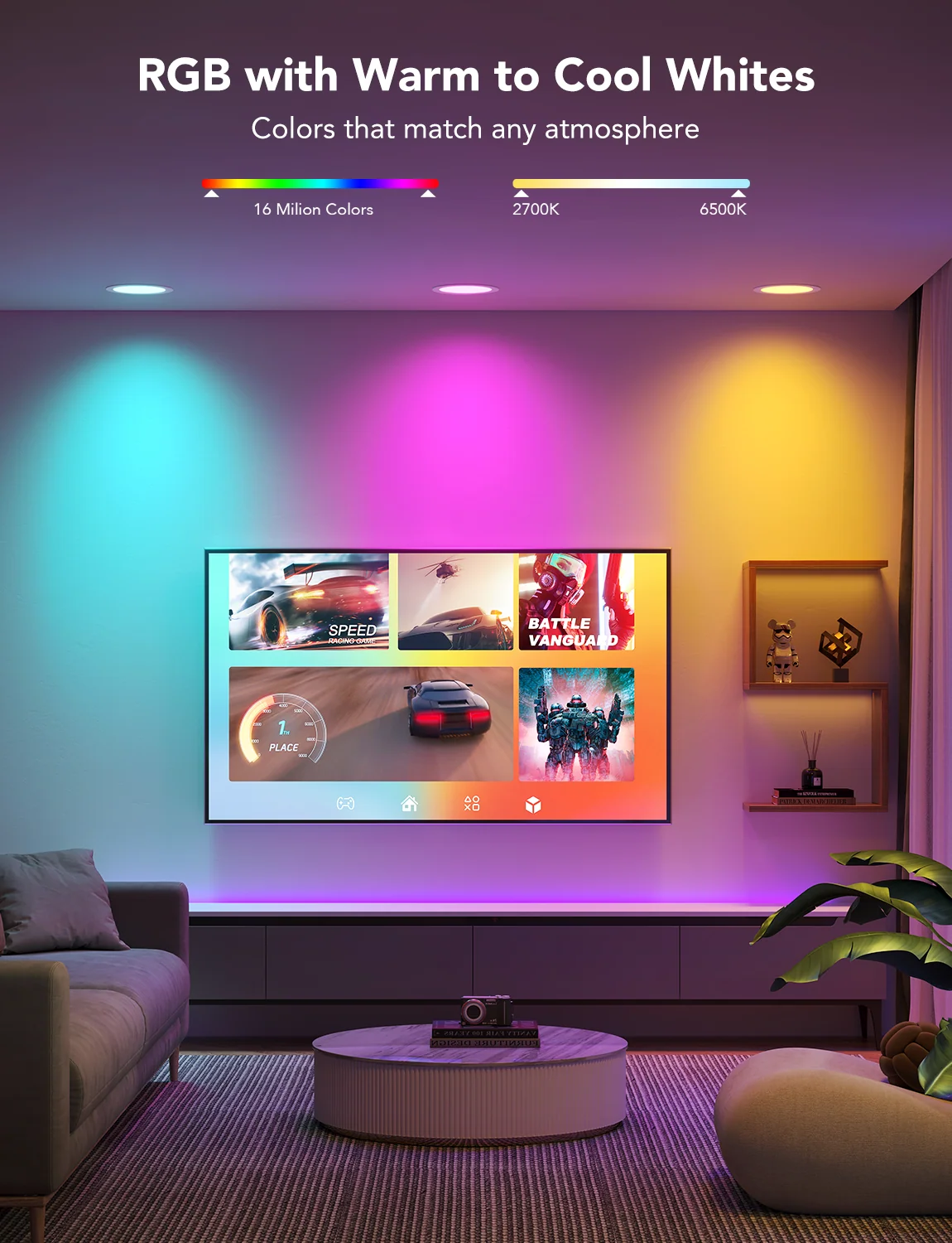 Refurbished Govee 6 Inch Smart RGBWW Recessed Lights 4 Pack - Image 2