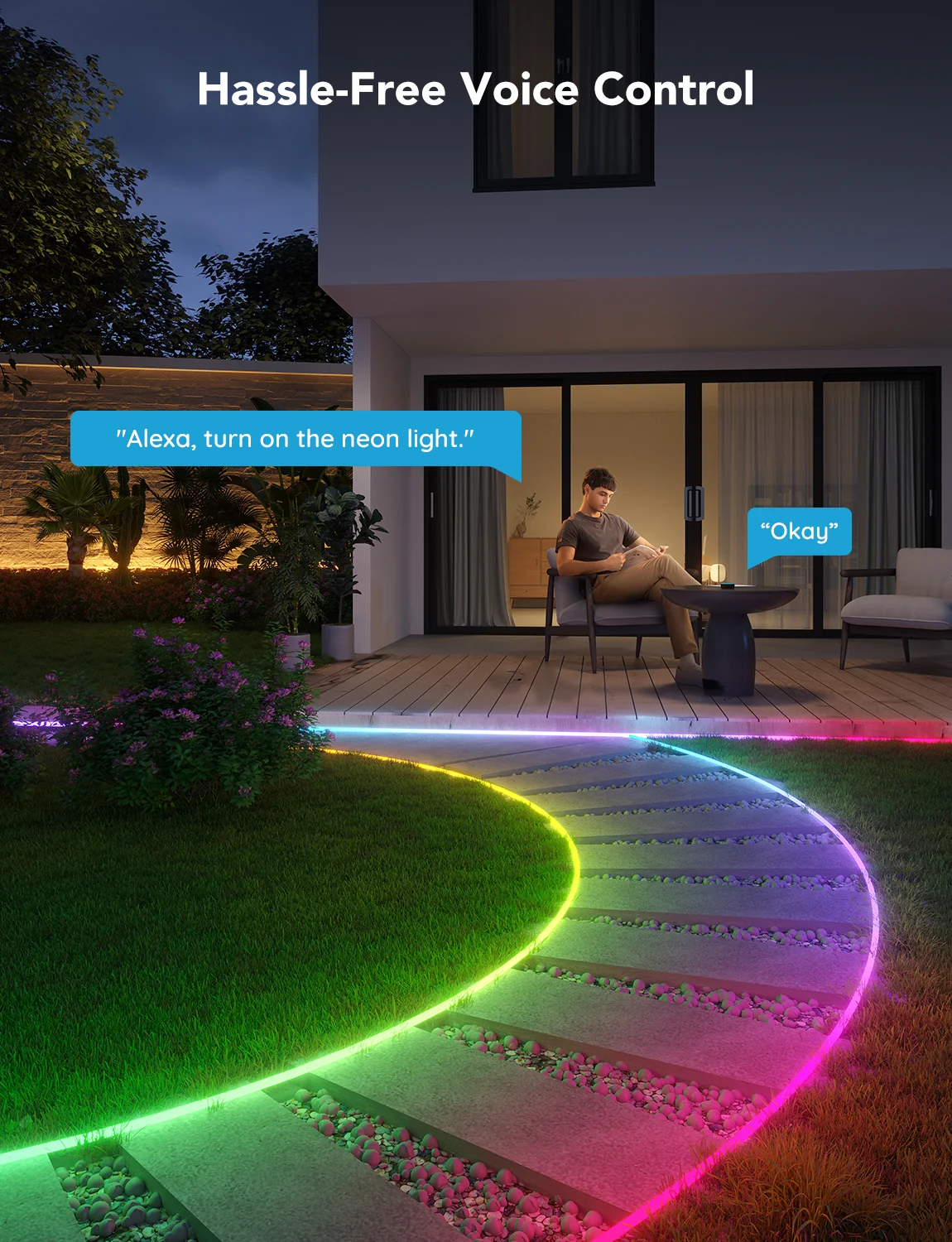 Refurbished Govee RGBIC Outdoor Neon Rope Light - Image 10