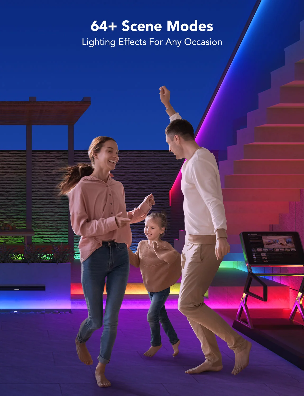 Refurbished Wi-Fi RGBIC Outdoor Strip Lights - Image 11
