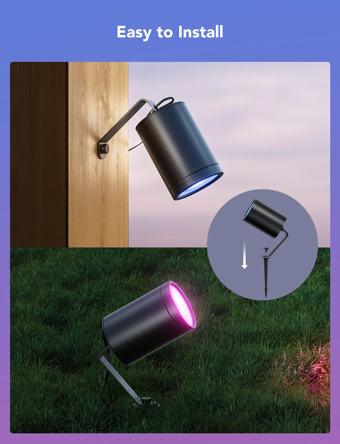 Refurbished Govee Outdoor Spot Lights - Image 4