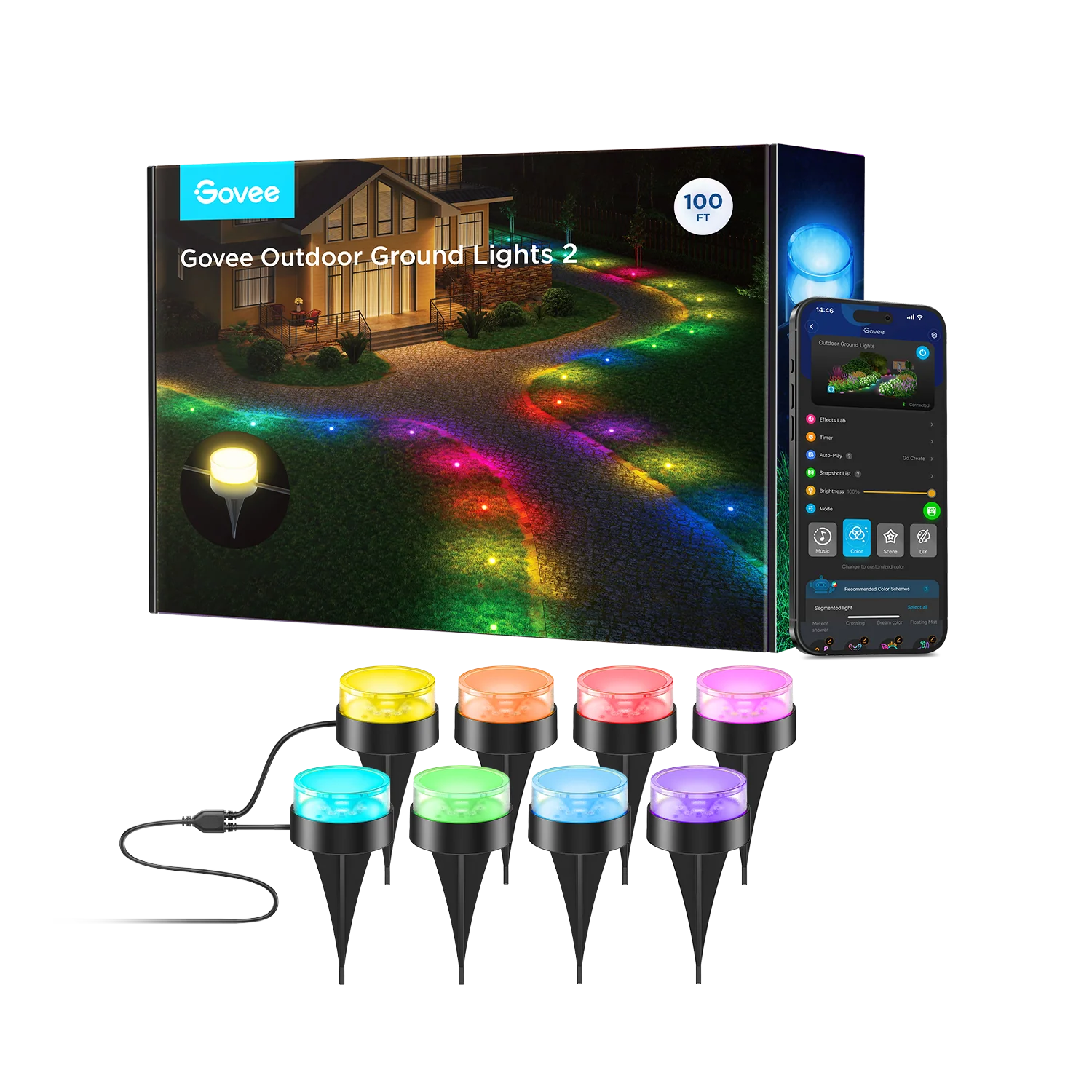 Refurbished Govee Outdoor Ground Lights 2