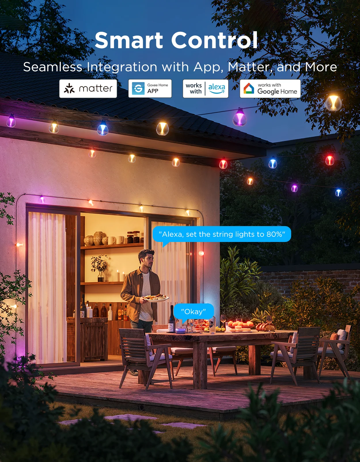 CA-GOVEE Govee Outdoor Clear Bulb String Lights - Image 4
