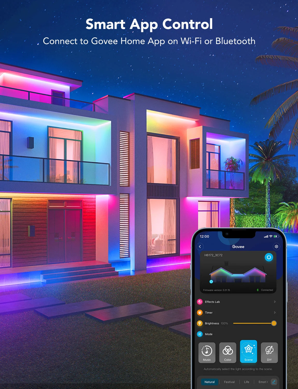 Refurbished Wi-Fi RGBIC Outdoor Strip Lights - Image 12