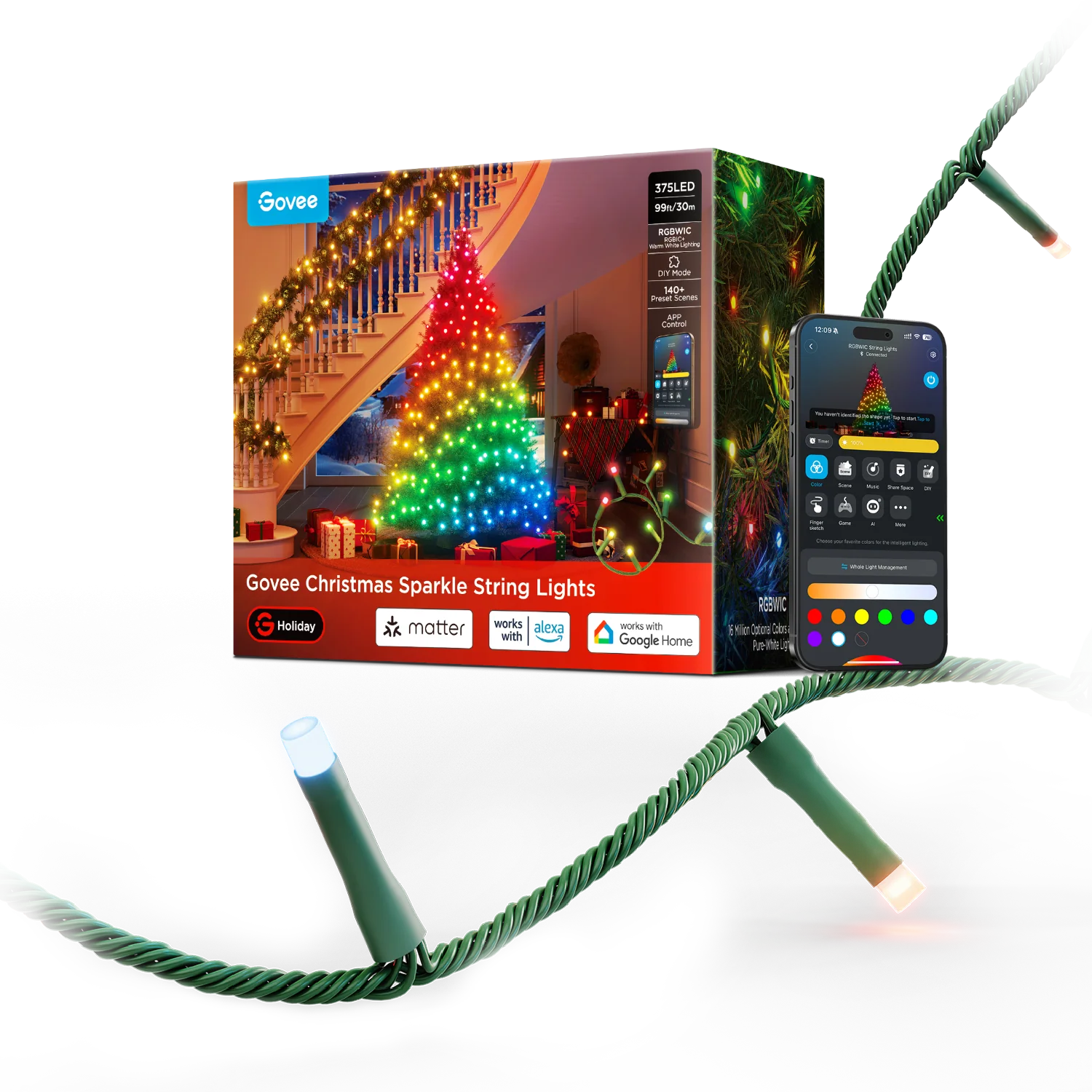 CA-GOVEE Govee Christmas Sparkle String Lights - Image 2