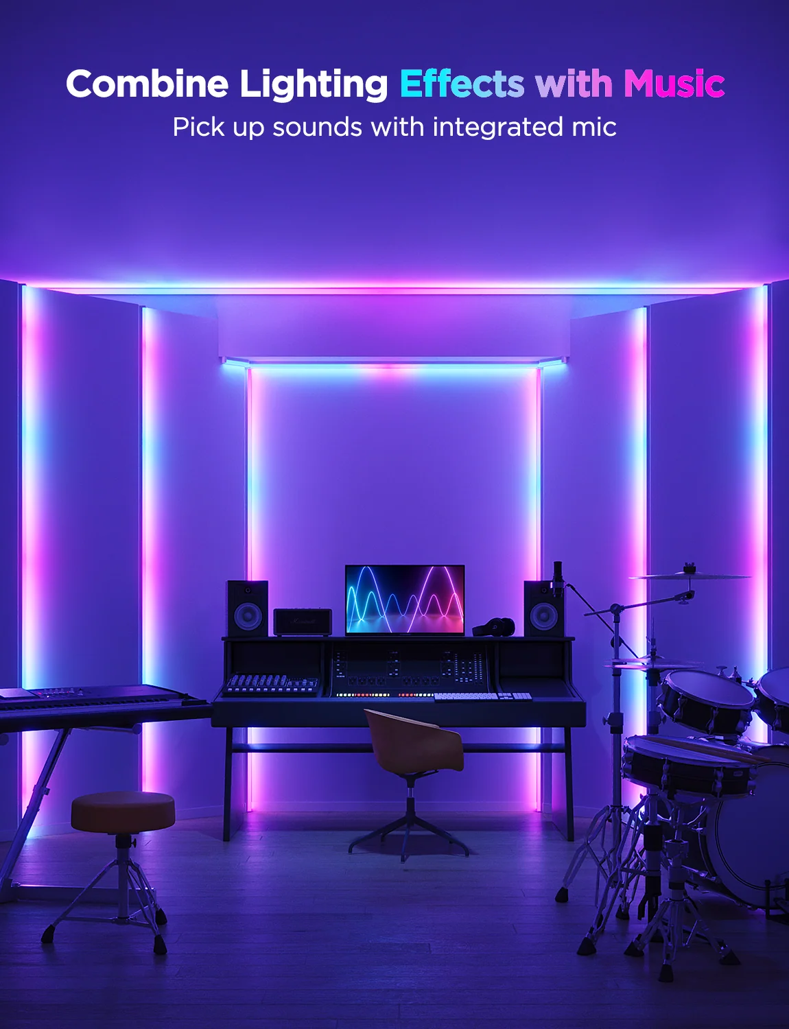 CA-GOVEE Govee RGBIC LED Strip Lights with Covers - Image 5