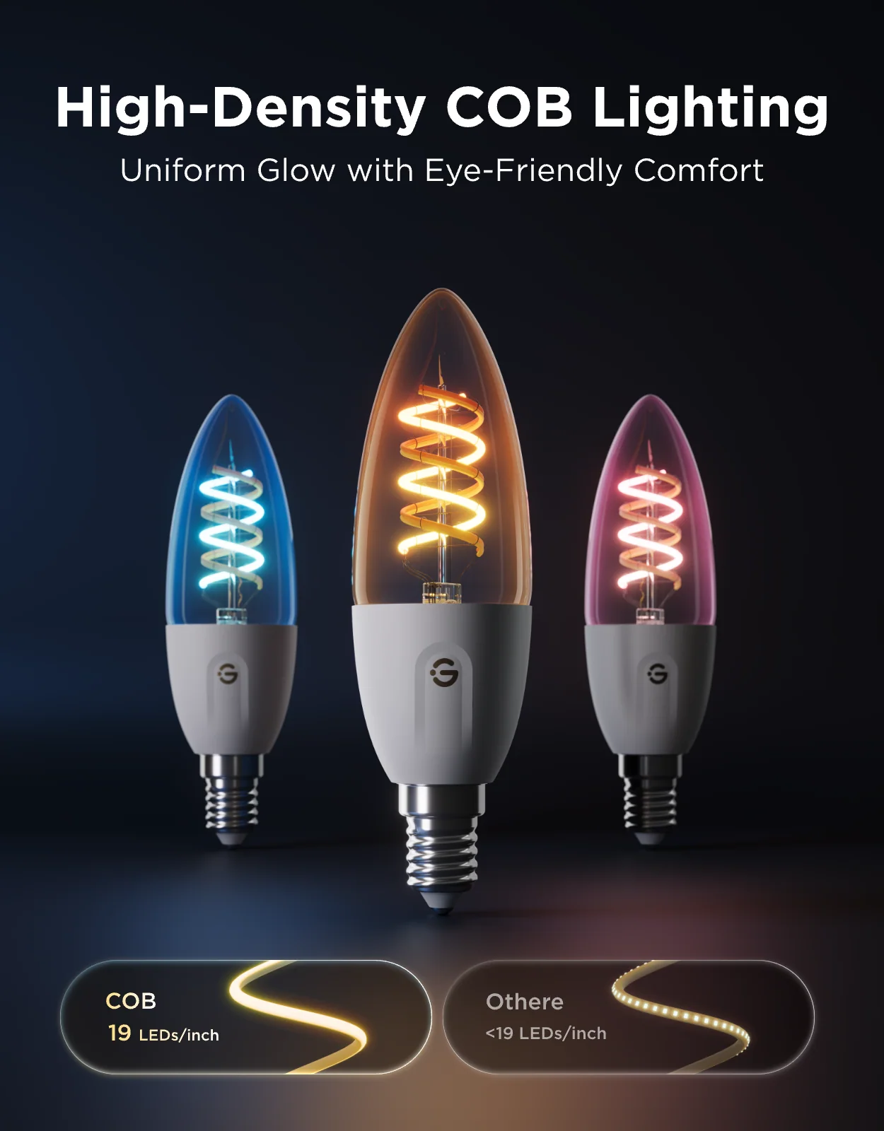 CA-GOVEE Govee E12 Smart Edison Candle Light Bulb 330lm - Image 13