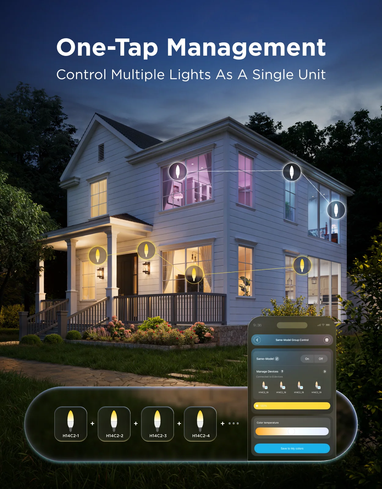 CA-GOVEE Govee E12 Smart Edison Candle Light Bulb 330lm - Image 17