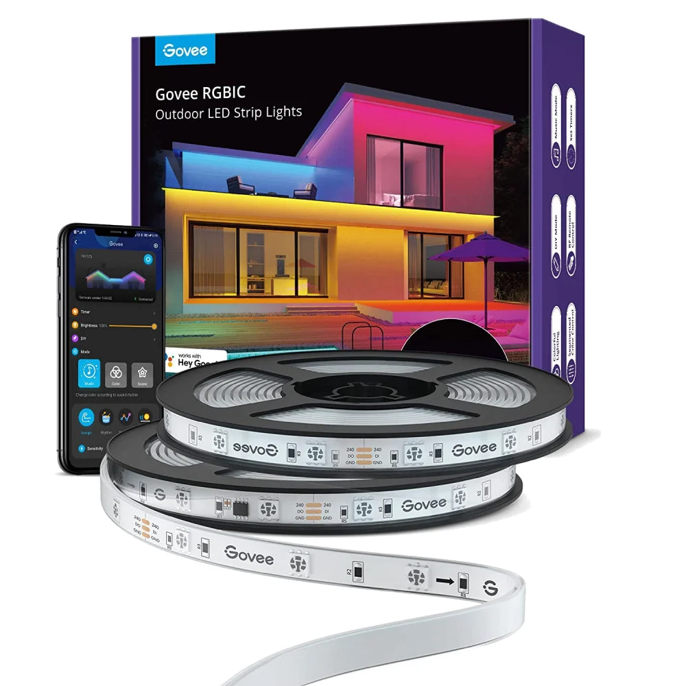 Refurbished Wi-Fi RGBIC Outdoor Strip Lights - Image 8