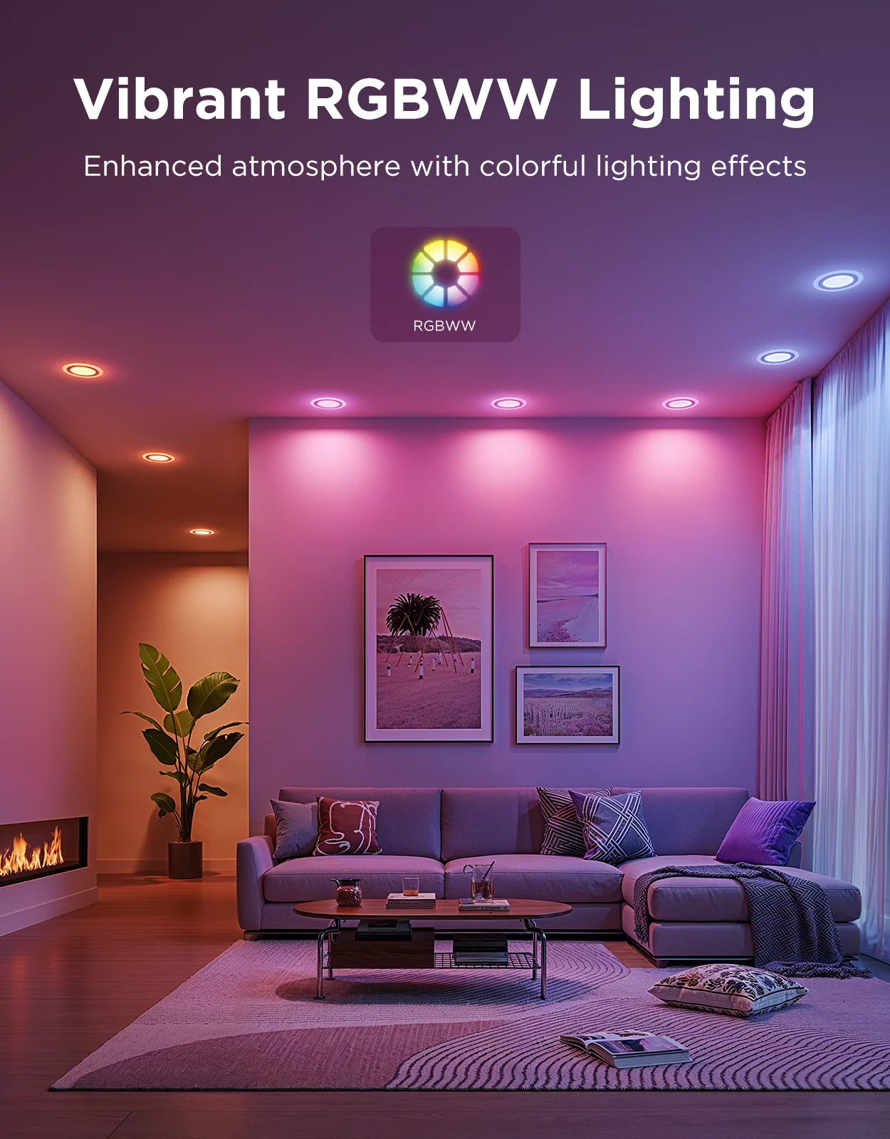 Refurbished Govee 4 Inch Smart Recessed Lights Pro with Night Light - Image 3