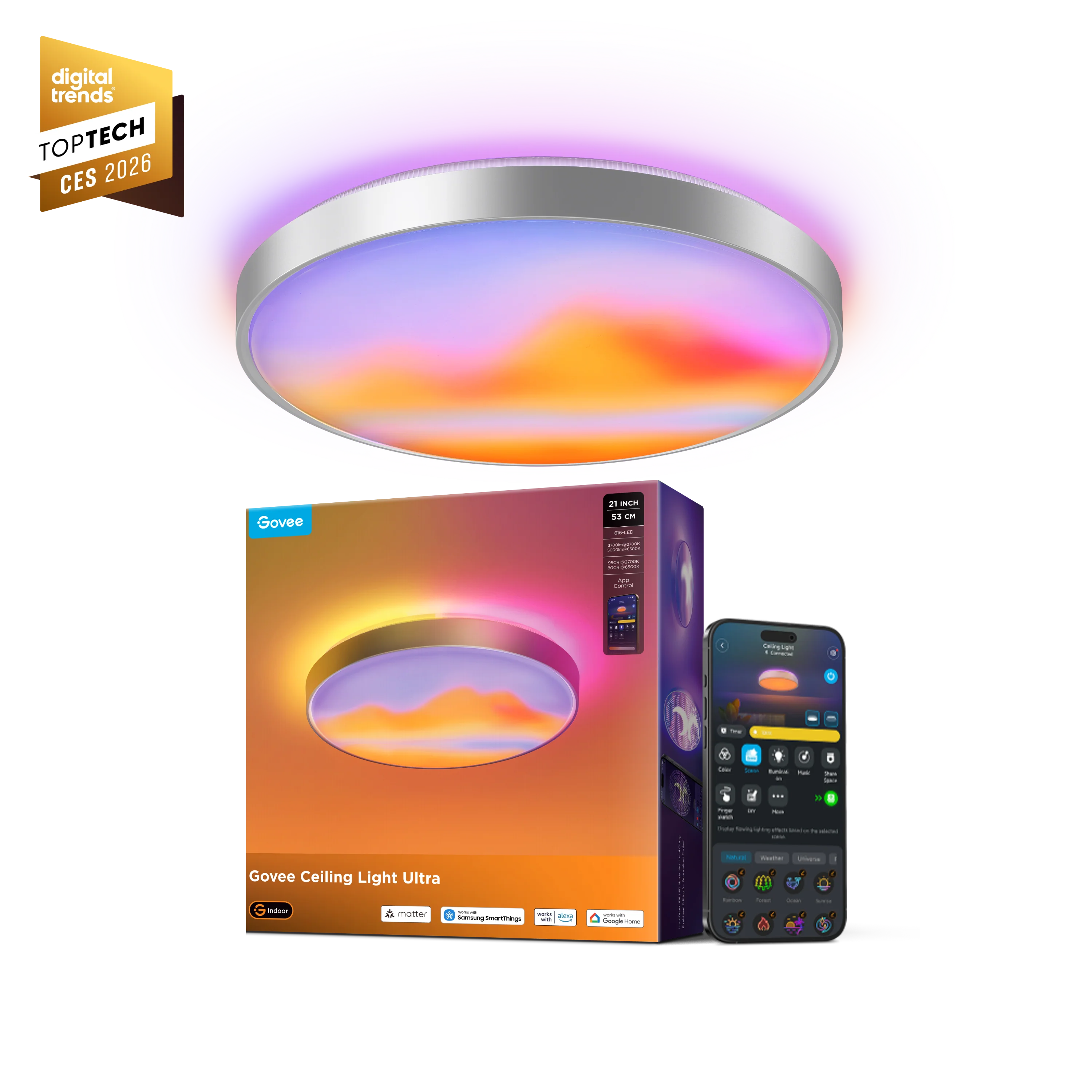 CA-GOVEE Govee 21-Inch Smart Ceiling Light Ultra