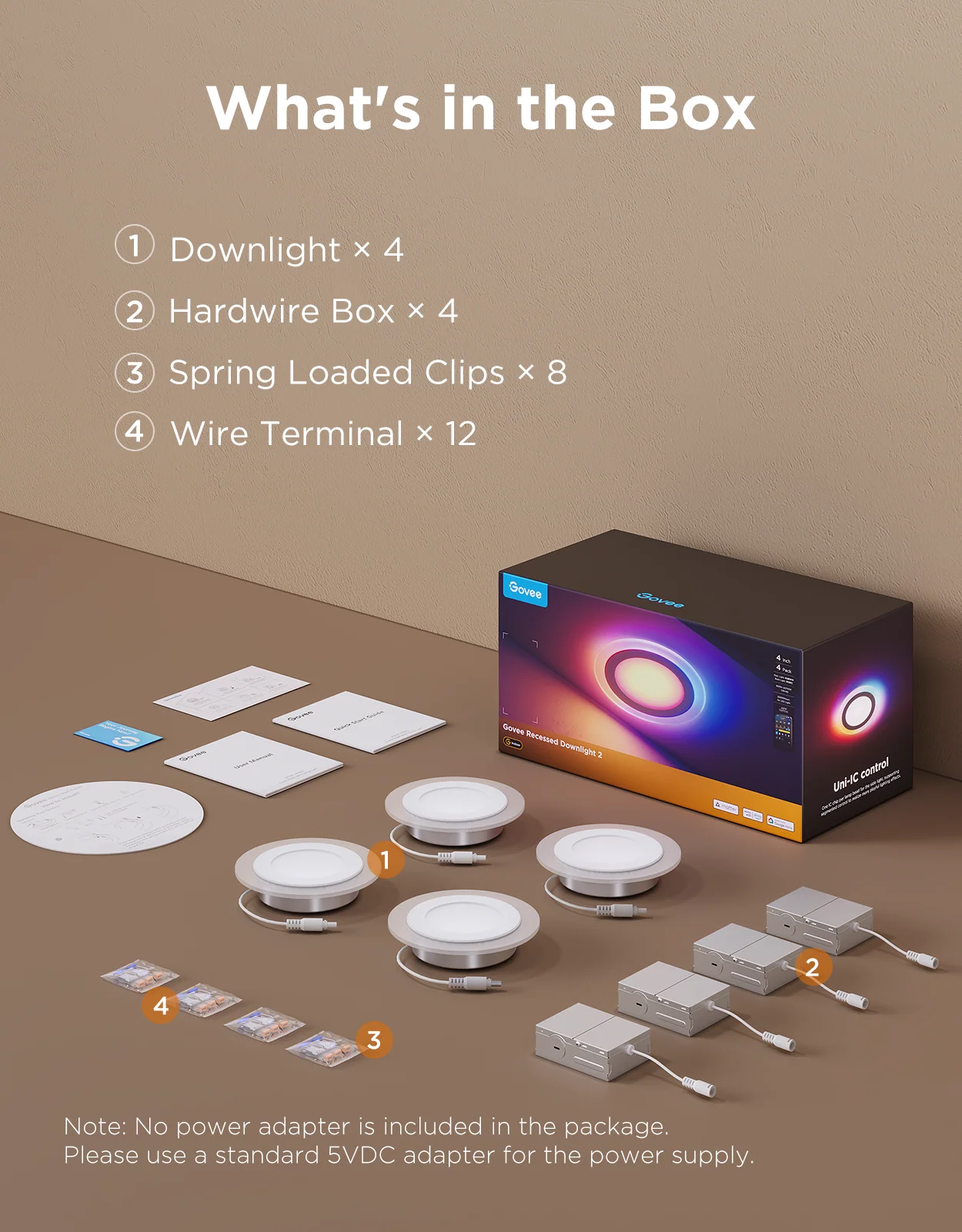 Refurbished Govee 4 Inch Smart Recessed Lights Pro with Night Light - Image 10