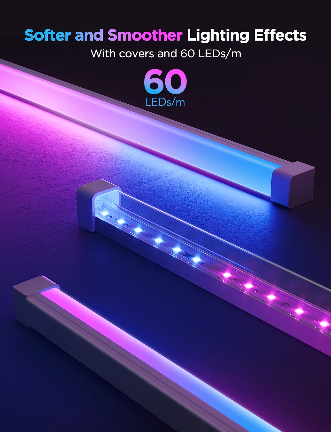 CA-GOVEE Govee RGBIC LED Strip Lights with Covers - Image 4