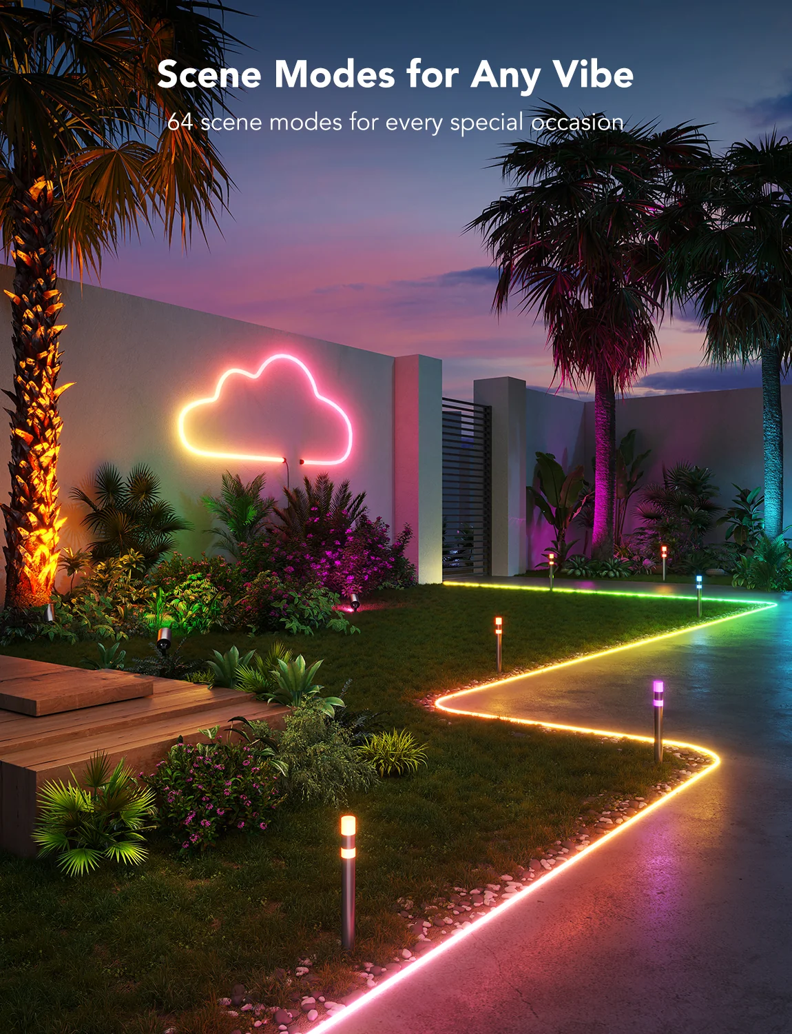 Refurbished Govee RGBIC Outdoor Neon Rope Light - Image 4