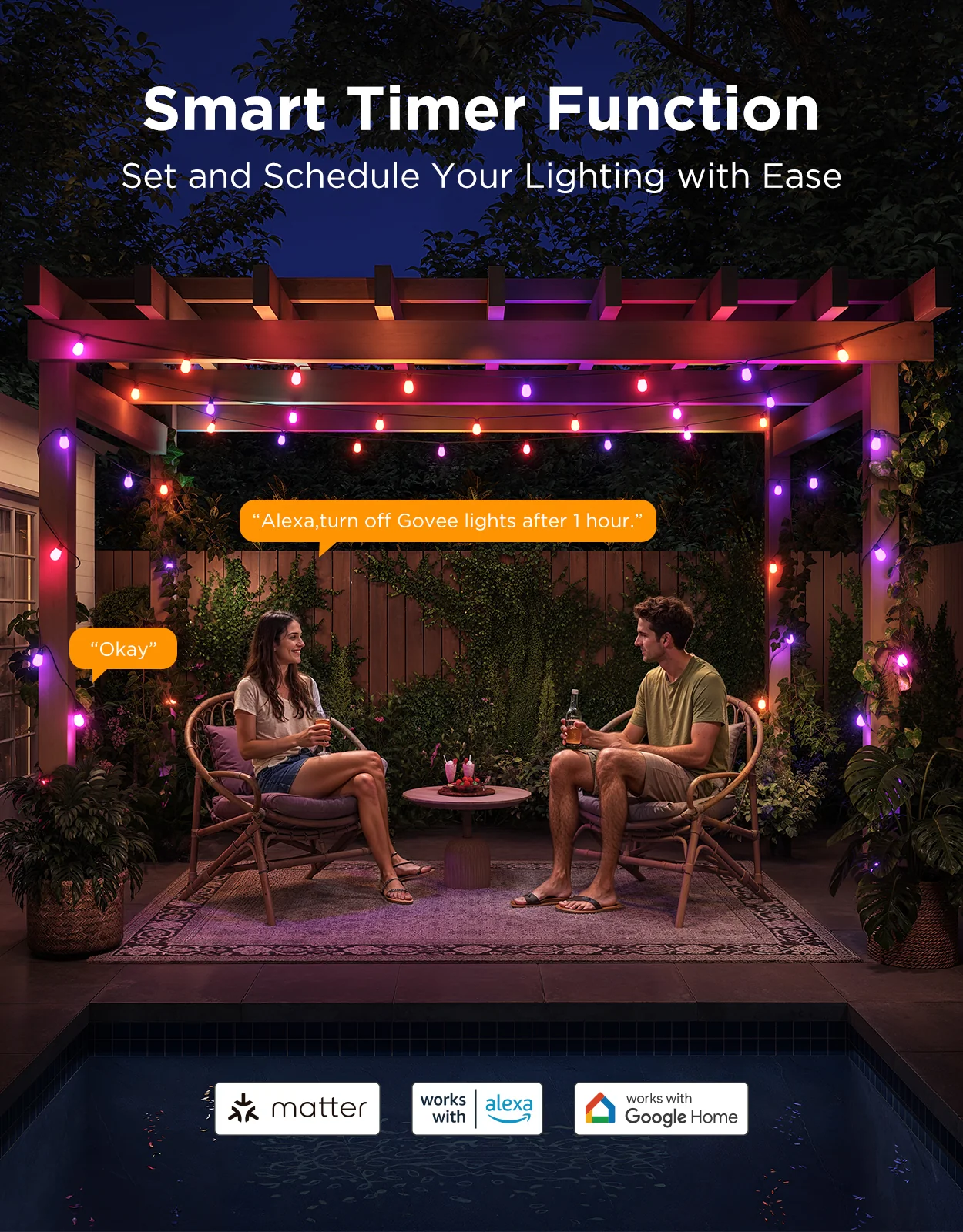 Refurbished Govee Smart Outdoor S14 Bulb String Lights 2 - Image 6